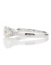 18ct White Gold Single Stone Diamond Ring With Baguette (1.02) 1.15 Carats