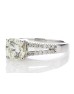 18ct White Gold Solitaire Diamond Ring With Two Rows Shoulder Set (1.51) 1.75 Carats