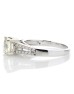 18ct White Gold Solitaire Diamond Ring With Two Rows Shoulder Set (1.51) 1.75 Carats