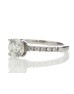 18ct White Gold Single Stone Diamond Ring With Stone Set Shoulders (1.07) 1.25 Carats