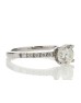 18ct White Gold Single Stone Diamond Ring With Stone Set Shoulders (1.07) 1.25 Carats