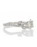 18ct White Gold Single Stone Diamond Ring With Stone Set Shoulders (0.55) 0.91 Carats