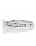 18ct White Gold Single Stone Diamond Ring With Stone Set Shoulders (0.51) 0.89 Carats
