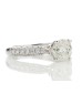 18ct White Gold Single Stone Diamond Ring With Stone Set Shoulders (1.00) 1.38 Carats