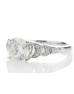 18ct White Gold Single Stone Claw Set With Stone Set Shoulders Diamond Ring (1.55) 1.63 Carats