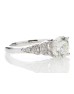 18ct White Gold Single Stone Claw Set With Stone Set Shoulders Diamond Ring (1.55) 1.63 Carats