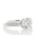 18ct White Gold Single Stone Claw Set With Stone Set Shoulders Diamond Ring 2.29 (2.03) Carats