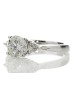 18ct White Gold Single Stone Claw Set With Stone Set Shoulders Diamond Ring (1.38) 1.59 Carats