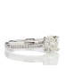 18ct White Gold Single Stone Claw Set With Stone Set Shoulders Diamond Ring (1.01) 1.11 Carats