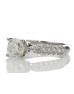 18ct White Gold Single Stone Claw Set With Stone Set Shoulders Diamond Ring (1.08) 1.58 Carats