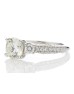 18ct White Gold Single Stone Claw Set With Stone Set Shoulders Diamond Ring (1.40) 2.07 Carats