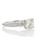 18ct White Gold Single Stone Claw Set With Stone Set Shoulders Diamond Ring (1.40) 2.07 Carats