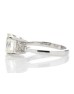 18ct White Gold Single Stone Claw Set With Stone Set Shoulders Diamond Ring 3.37 Carats