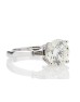 18ct White Gold Single Stone Claw Set With Stone Set Shoulders Diamond Ring 3.37 Carats