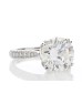 18ct White Gold Single Stone Claw Set With Stone Set Shoulders Diamond Ring 5.01 Carats