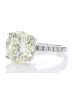 18ct White Gold Single Stone Claw Set With Stone Set Shoulders Diamond Ring 6.01 Carats