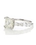 18ct White Gold Single Stone Claw Set With Stone Set Shoulders Diamond Ring 4.13 Carats