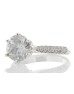 18ct White Gold Single Stone Claw Set With Stone Set Shoulders Diamond Ring (2.65) 3.00 Carats