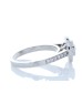 18ct White Gold Single Stone With Halo Setting Ring 1.00 Carats