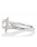 18ct White Gold Single Stone With Halo Setting Ring (1.64) 1.98 Carats