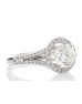 18ct White Gold Single Stone With Halo Setting Ring (1.64) 1.98 Carats