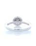 18ct White Gold Single Stone With Halo Setting Ring (0.60) 0.90 Carats