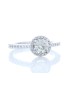 18ct White Gold Single Stone With Halo Setting Ring (0.60) 0.90 Carats