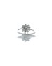 18ct White Gold Flower Halo Diamond Ring 0.76 Carats