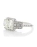 18ct White Gold Single Stone Princess Cut With Stone Set Shoulders Diamond Ring (1.50) 2.11 Carats