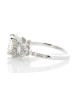 18ct White Gold Single Stone Princess Cut With Stone Set Shoulders Diamond Ring (1.50) 2.11 Carats