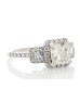 18ct White Gold Single Stone Princess Cut With Stone Set Shoulders Diamond Ring (1.50) 2.11 Carats