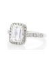 18ct White Gold Single Stone Emerald Cut Diamond Ring (1.71) 2.03 Carats