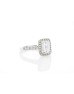 18ct White Gold Single Stone Emerald Cut Diamond Ring (1.71) 2.03 Carats