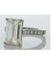18ct White Gold Single Stone Emerald Cut Diamond Ring (D5.00) 5.35