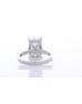 18ct White Gold Single Stone Emerald Cut With Shoulders Diamond Ring (5.01) 5.37