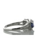 18ct White Gold Three Stone Emerald Cut Sapphire And Diamond Ring (S 1.20) 0.29