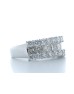 18ct White Gold Claw Set Semi Eternity Diamond Ring 2.43 Carats