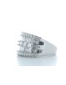 18ct White Gold Illusion Set Semi Eternity Diamond Ring 2.35 Carats