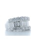 18ct White Gold Channel Set Semi Eternity Diamond Ring 2.97 Carats