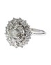 18ct White Gold Round Three Tier Cluster Diamond Ring 2.85 Carats