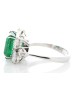 18ct White Gold Emerald Cluster Claw Set Diamond And Emerald Ring (E 5.40) 1.80 Carats