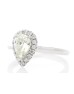 18ct White Gold Pear Cluster Claw Set Diamond Ring 1.21 Carats