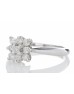 18ct Nine Stone Square Cluster Diamond Ring 0.45 Carats