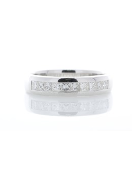 18ct White Gold Diamond Channel Set Half Eternity Ring 0.50 Carats