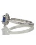 18ct White Gold Diamond And Sapphire Cluster Ring 0.25 Carats