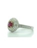 18ct White Gold Cluster Diamond And Ruby Ring (R0.73) 1.90 Carats