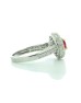 18ct White Gold Cluster Diamond And Ruby Ring (R0.73) 1.90 Carats