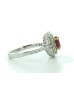 18ct White Gold Cluster Diamond And Ruby Ring (R0.86) 0.80 Carats