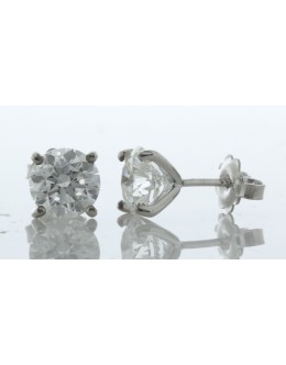 18ct White Gold LAB GROWN Diamond Earrings 3.40