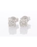 18ct White Gold Single Stone Prong Set Diamond Earring 1.01 Carats